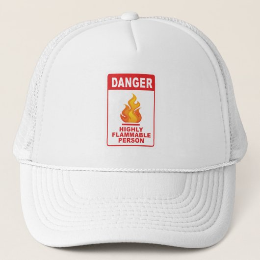 Gevaar Licht Ontvlambare Persoon Trucker Pet (Voorkant)