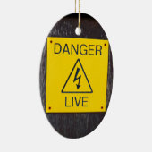 Gevaar Live Keramisch Ornament (Rechts)