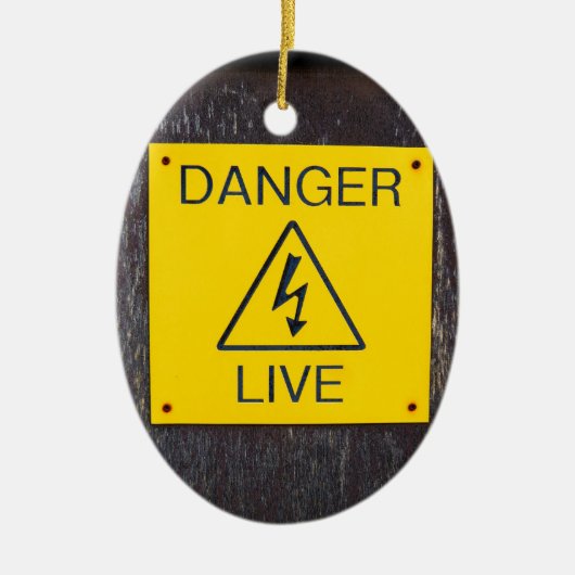 Gevaar Live Keramisch Ornament (Voorkant)