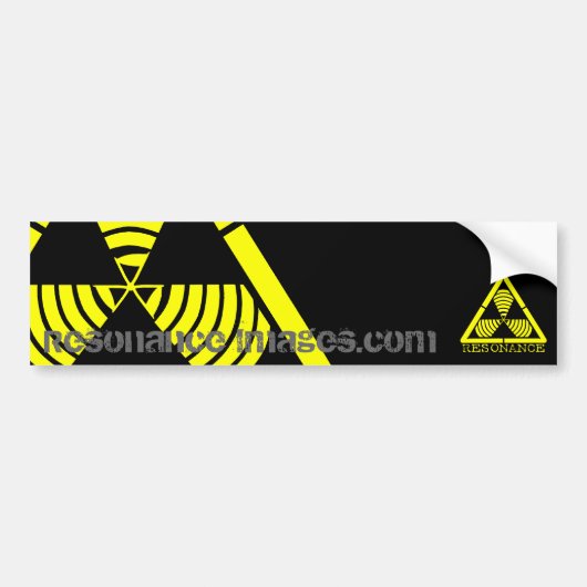 Gevaar Logo Resonantie Afbeeldingen Bumpersticker (Voorkant)