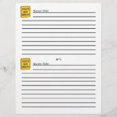 Gevaar: Mannen Koken Recipe Kaart (Voorkant)