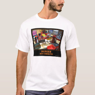 Gevaar! Mannen koken! T-shirt