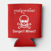 Gevaar! Mijnen! ☠ Cambodjaanse Khmer ☠ Blikjeskoeler (Voorkant)