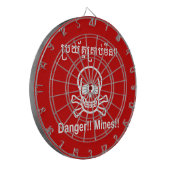 Gevaar! Mijnen! ☠ Cambodjaanse Khmer ☠ Dartbord (Voorkant Links)