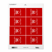 Gevaar! Mijnen! ☠ Cambodjaanse Khmer ☠ Etiket (Full Sheet)