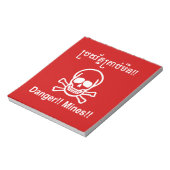 Gevaar! Mijnen! ☠ Cambodjaanse Khmer ☠ Notitieblok (Linkerzijde)