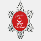 Gevaar! Mijnen! ☠ Cambodjaanse Khmer ☠ Tin Sneeuwvlok Ornament (Rechts)