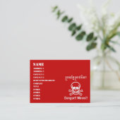 Gevaar! Mijnen! ☠ Cambodjaanse Khmer ☠ Visitekaartje (Staand voorkant)