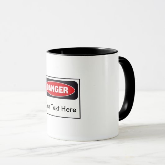 Gevaar! Mok - Gepersonaliseerd! (Voorkant rechts)