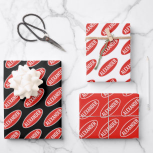 GEVAAR: NAAM / WOORD AANPASSEN Grappige unieke nie Inpakpapier Vel