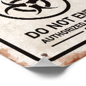 Gevaar NIET roesteren en symbool voor biologisch g Poster (Hoek)
