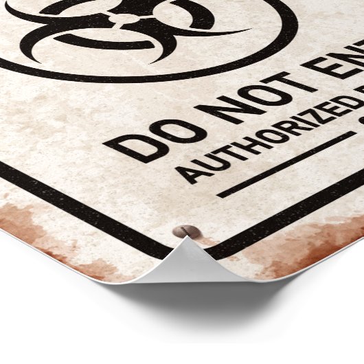 Gevaar NIET roesteren en symbool voor biologisch g Poster (Hoek)