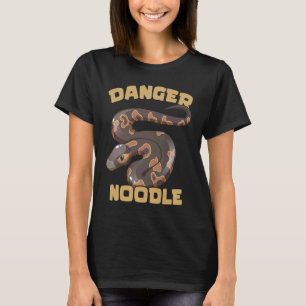 Gevaar Noedel Bal Python Slang Reptiel Serpent T-shirt