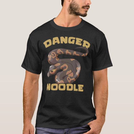 Gevaar Noodle Ball Python Snake Reptile Serpent T-shirt (Voorkant)