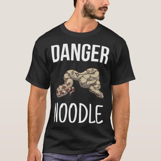 Gevaar Noodle Herpetoloog Ophidian Snake T-shirt (Voorkant)