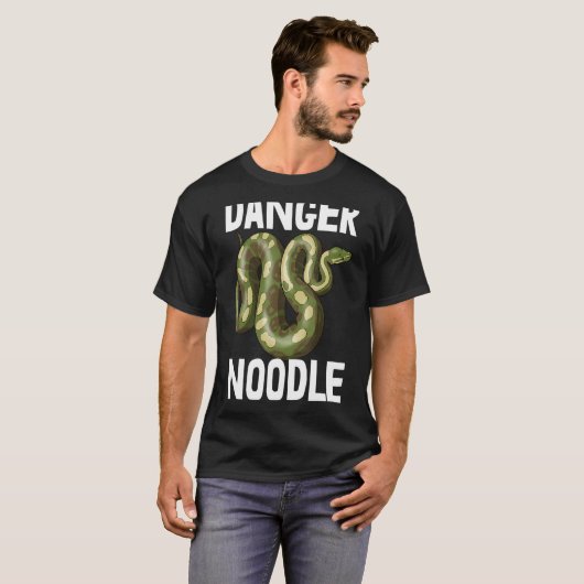 Gevaar Noodle Snake Python Slithering T-shirt Snak (Voorkant volledig)