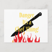 Gevaar of kok briefkaart (Voorkant)