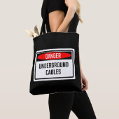 Gevaar Ondergronds Kabels Sign Tote Bag (Dichtbij)