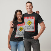 Gevaar Onveilig Ijs Heren Basic Donker T-shirt (Unisex)