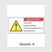 Gevaar Open het label niet (Vel)