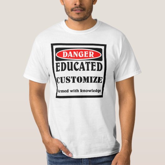 GEVAAR, Opgeleide AANPASSEN T-shirt (Voorkant)