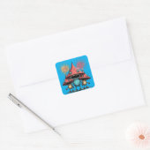 Gevaar Paddenstoelen Vierkante Sticker (Envelop)