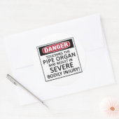 Gevaar Pipe Organ Ronde Sticker (Envelop)