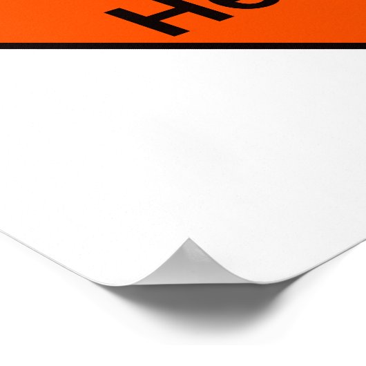 Gevaar: poster Helvetica (Hoek)