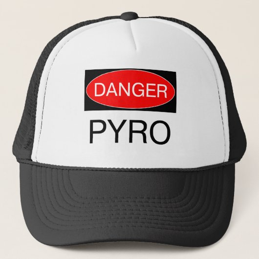 Gevaar - Pyro Funny Pyrotechnicus T-Shirt Mok Bag Trucker Pet (Voorkant)