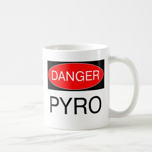 Gevaar - Pyro Grappige Pyrotechnicus T-Shirt Mok T (Rechts)