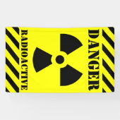 Gevaar Radioactief teken Halloween Spandoek (Horizontaal)