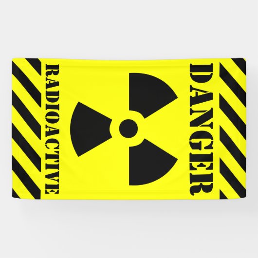 Gevaar Radioactief teken Halloween Spandoek (Horizontaal)