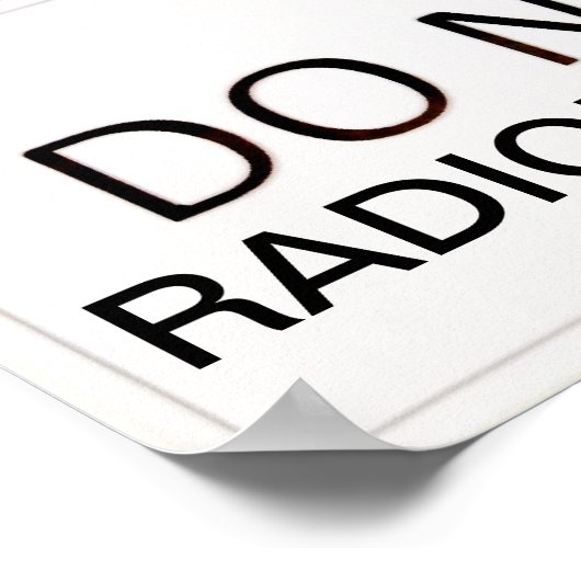 GEVAAR - RADIOLOGISTE RAPPORTAGE POSTER (Hoek)