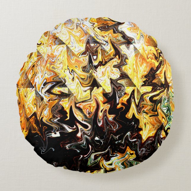 Gevaar..... Rond Kussen (Voorkant)