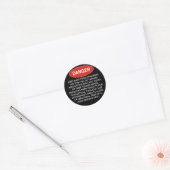 Gevaar Ronde Sticker (Envelop)