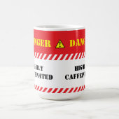 Gevaar sterk cafeïnehoudend koffiemok (Center)