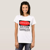 Gevaar - Stokendraaier Grappig Draaiende T-Shirt M (Voorkant volledig)