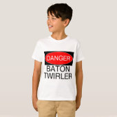 Gevaar - Stokendraaier Grappig Draaiende T-Shirt M (Voorkant volledig)