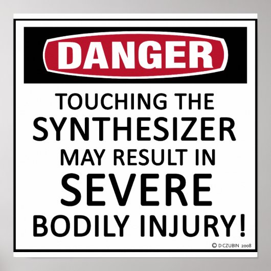 Gevaar Synthesizer Poster (Voorkant)