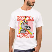 Gevaar! Unicorn! T-shirt (Voorkant)