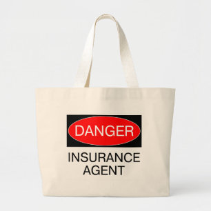 Gevaar - Verzekeringsagent Funny T-Shirt Mok Pet B Grote Tote Bag