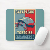 Gevaar voor de Pop van Galapagos Tortoise Kunstshi Muismat (Met muis)