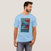 Gevaar voor de Pop van Galapagos Tortoise Kunstshi T-shirt (Voorkant volledig)