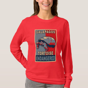 Gevaar voor de Pop van Galapagos Tortoise Kunstshi T-shirt