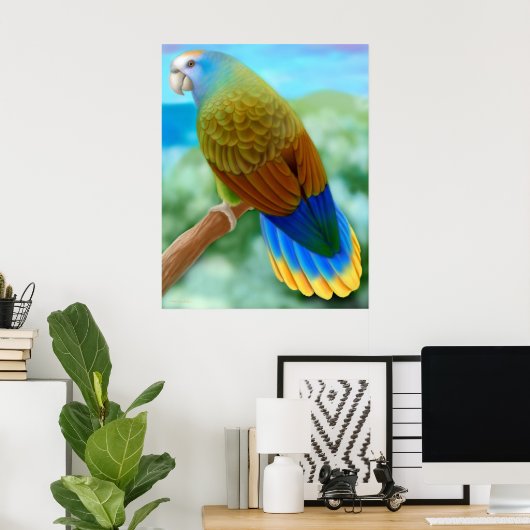 Gevaar voor het Poster St Vincent Parrot (Thuiskantoor)