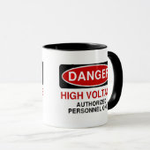 Gevaar voor hoogspanning mok (Voorkant rechts)