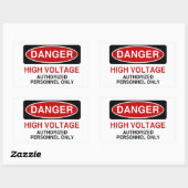 Gevaar voor hoogspanning rechthoekige sticker (Vel)