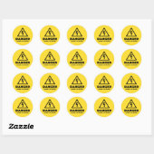 Gevaar voor hoogspanning ronde sticker (Vel)