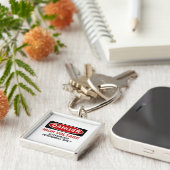 Gevaar voor hoogspanning sleutelhanger (Zijkant)