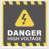 Gevaar voor hoogspanning sticker (Vel)